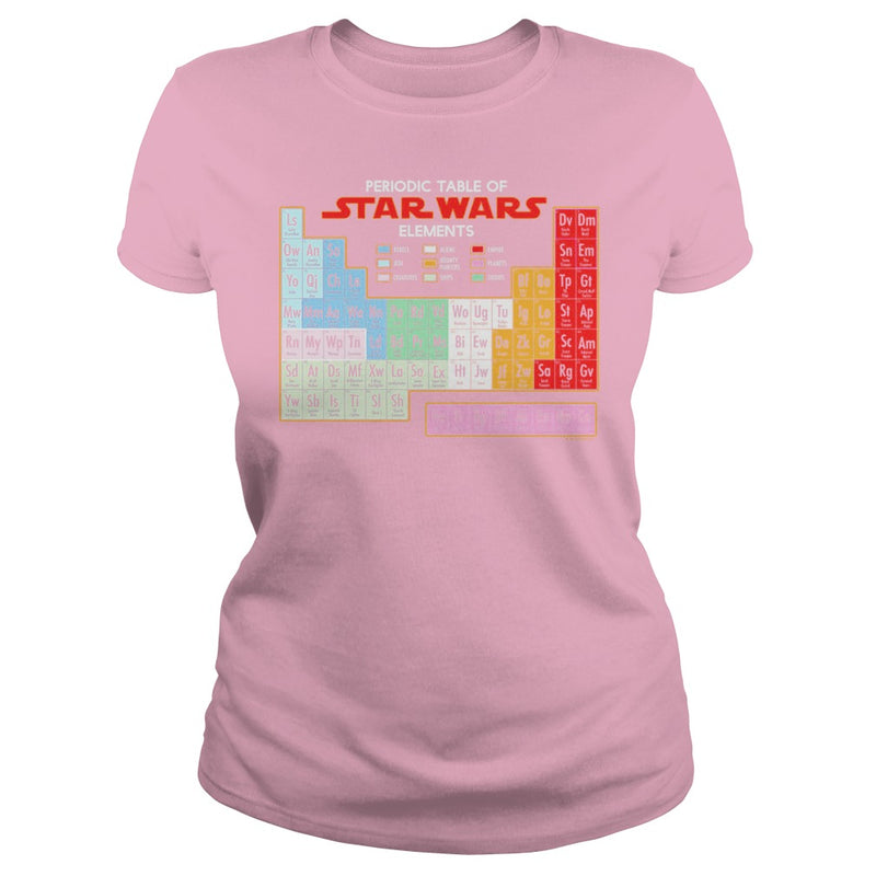 STAR A WARS PERIODIC TABLE OF ELEMENTS GRAPHIC T-SHIRT