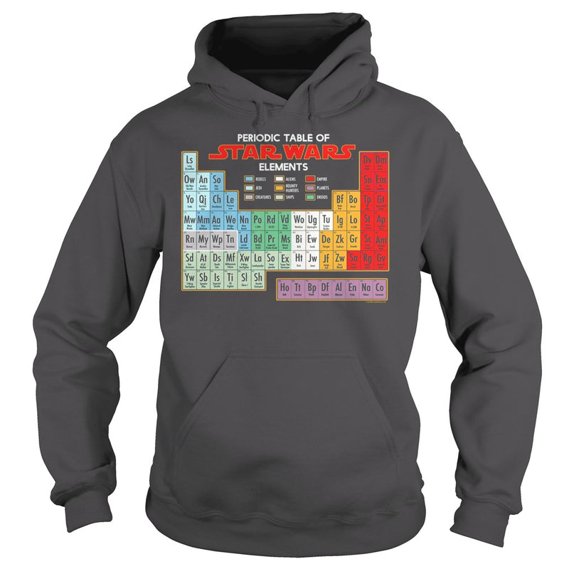 STAR A WARS PERIODIC TABLE OF ELEMENTS GRAPHIC T-SHIRT