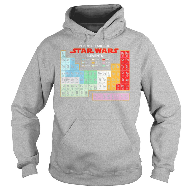 STAR A WARS PERIODIC TABLE OF ELEMENTS GRAPHIC T-SHIRT