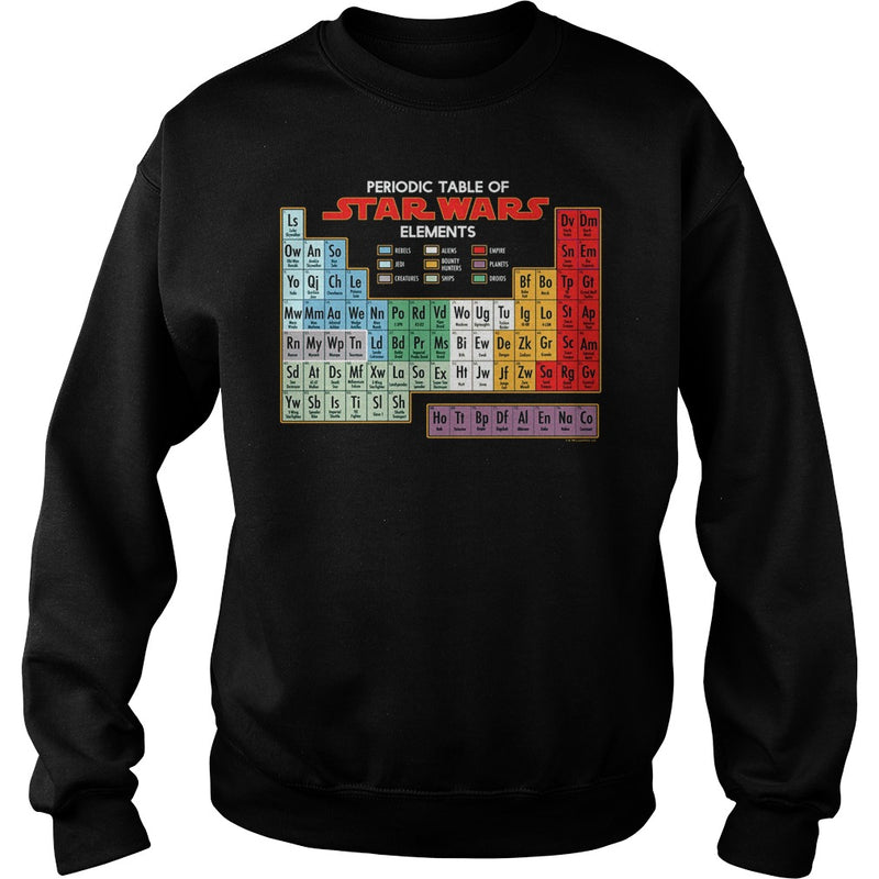 STAR A WARS PERIODIC TABLE OF ELEMENTS GRAPHIC T-SHIRT