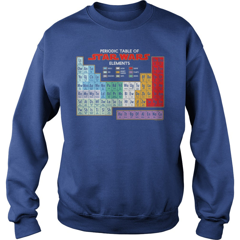 STAR A WARS PERIODIC TABLE OF ELEMENTS GRAPHIC T-SHIRT