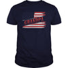 Fathers Day Gift American Red Grandpa flag T Shirt