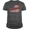 Fathers Day Gift American Red Grandpa flag T Shirt