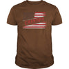 Fathers Day Gift American Red Grandpa flag T Shirt
