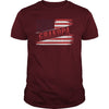 Fathers Day Gift American Red Grandpa flag T Shirt