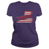 Fathers Day Gift American Red Grandpa flag T Shirt
