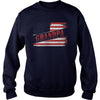 Fathers Day Gift American Red Grandpa flag T Shirt