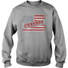 Fathers Day Gift American Red Grandpa flag T Shirt