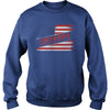 Fathers Day Gift American Red Grandpa flag T Shirt
