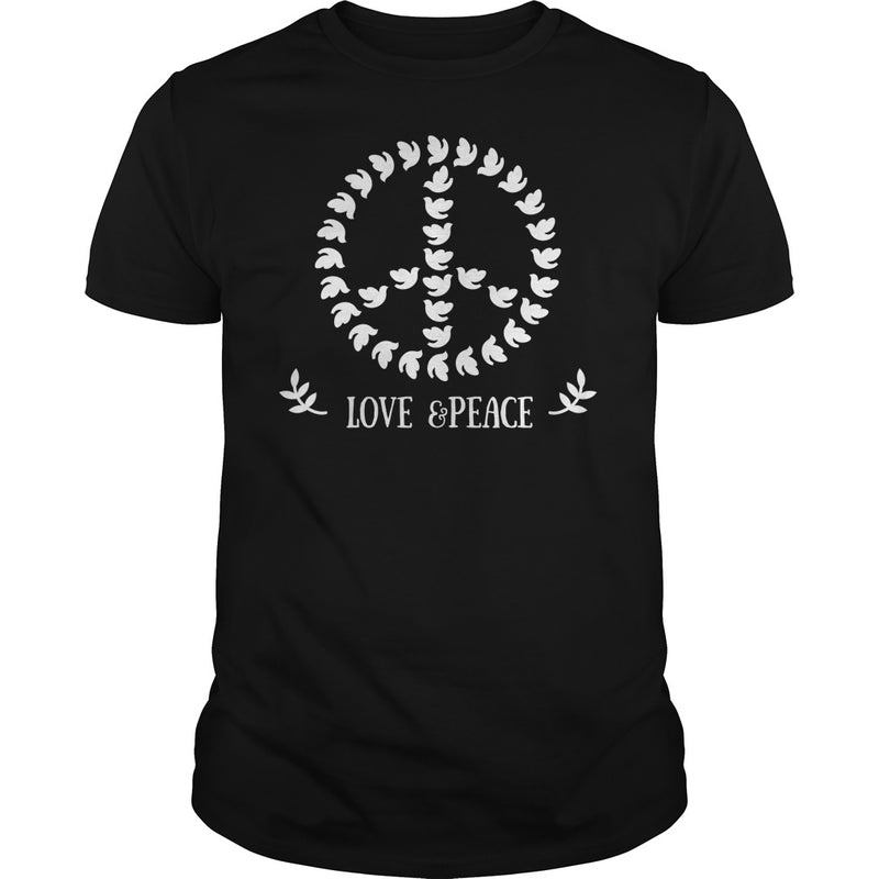 FLOWER PEACE SYMBOL T SHIRTS GIFT FOR PEACE DAY