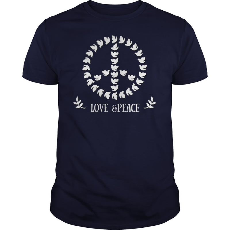 FLOWER PEACE SYMBOL T SHIRTS GIFT FOR PEACE DAY