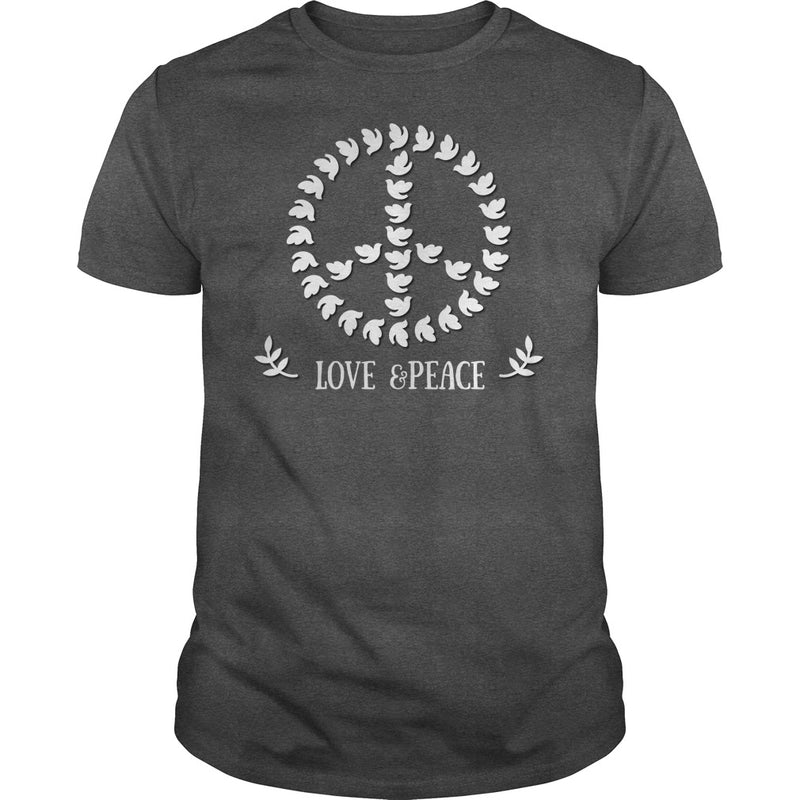 FLOWER PEACE SYMBOL T SHIRTS GIFT FOR PEACE DAY