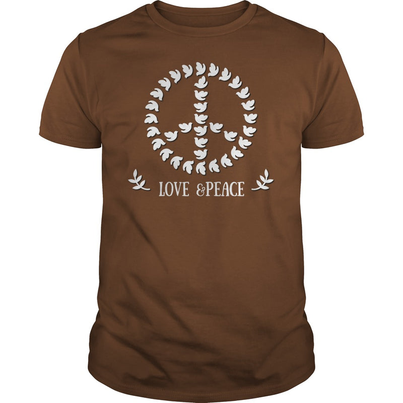 FLOWER PEACE SYMBOL T SHIRTS GIFT FOR PEACE DAY