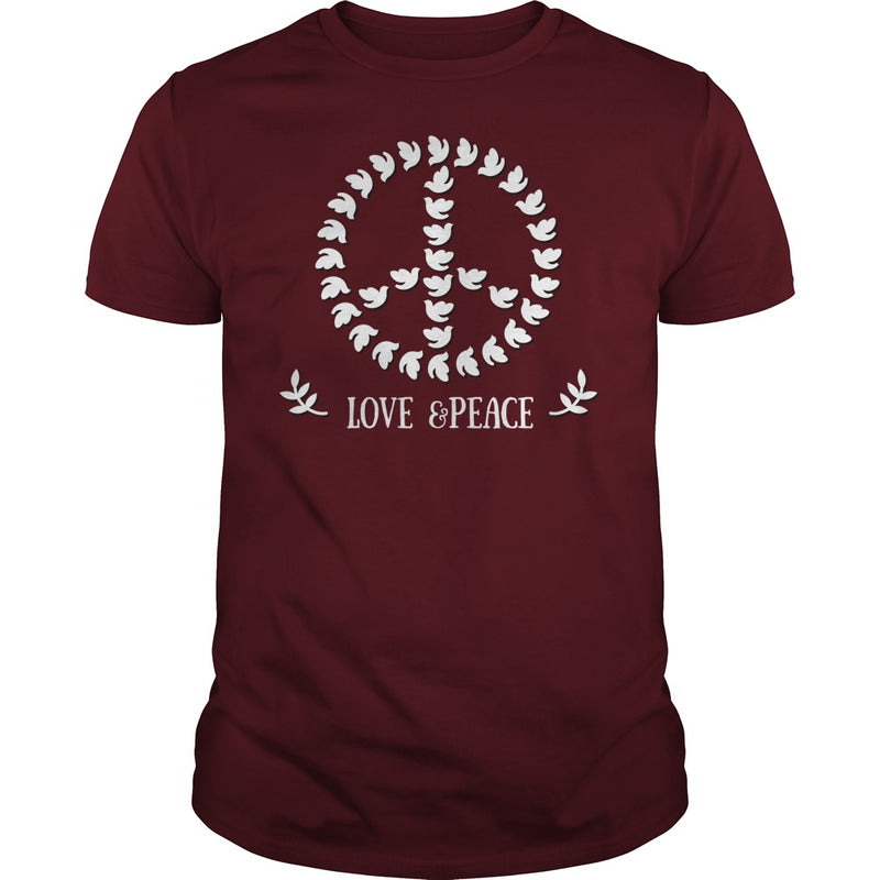 FLOWER PEACE SYMBOL T SHIRTS GIFT FOR PEACE DAY