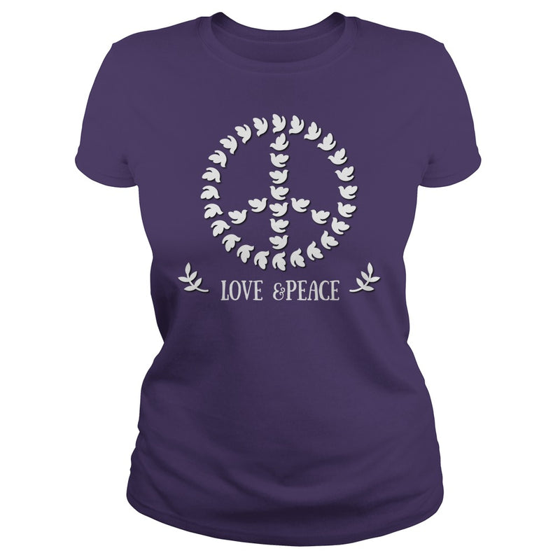 FLOWER PEACE SYMBOL T SHIRTS GIFT FOR PEACE DAY