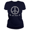 FLOWER PEACE SYMBOL T SHIRTS GIFT FOR PEACE DAY