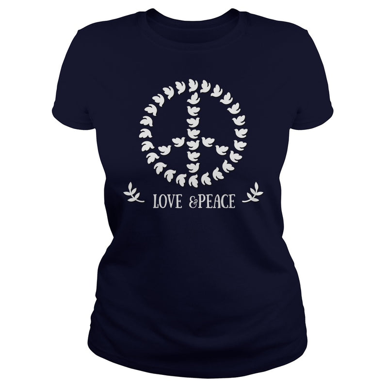 FLOWER PEACE SYMBOL T SHIRTS GIFT FOR PEACE DAY