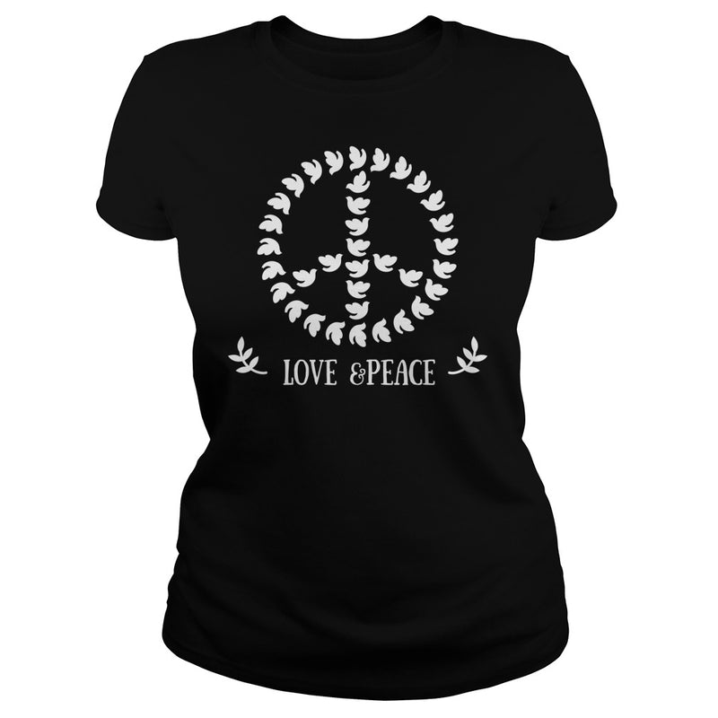 FLOWER PEACE SYMBOL T SHIRTS GIFT FOR PEACE DAY