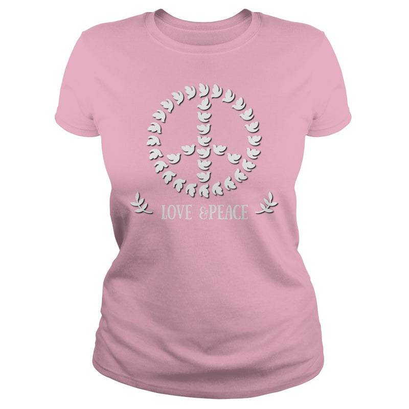 FLOWER PEACE SYMBOL T SHIRTS GIFT FOR PEACE DAY