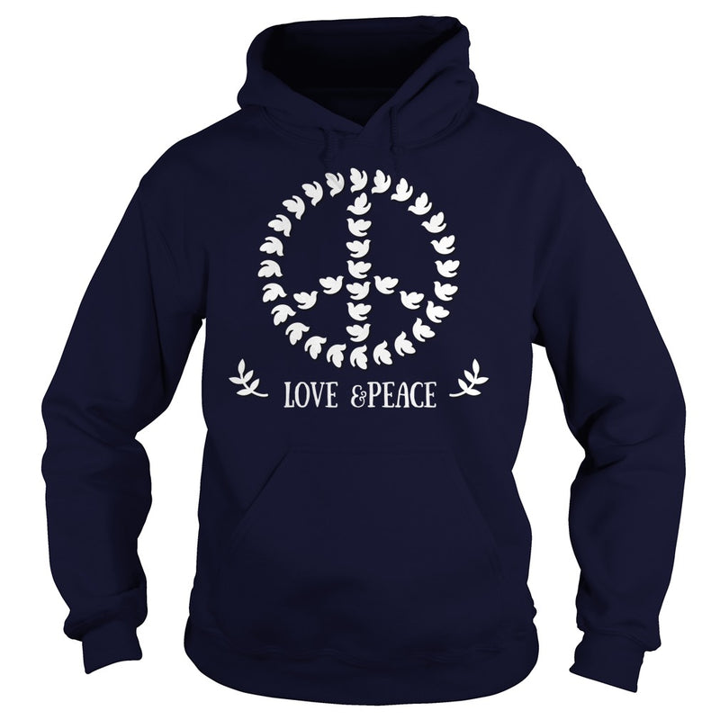 FLOWER PEACE SYMBOL T SHIRTS GIFT FOR PEACE DAY
