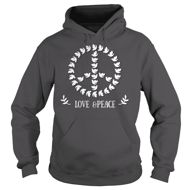 FLOWER PEACE SYMBOL T SHIRTS GIFT FOR PEACE DAY