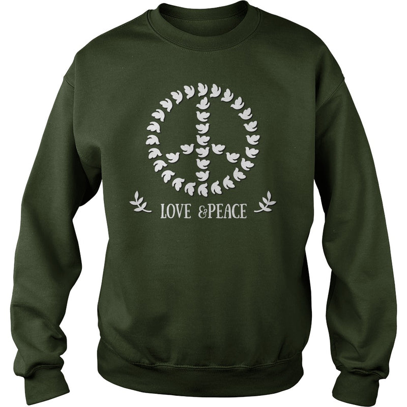 FLOWER PEACE SYMBOL T SHIRTS GIFT FOR PEACE DAY