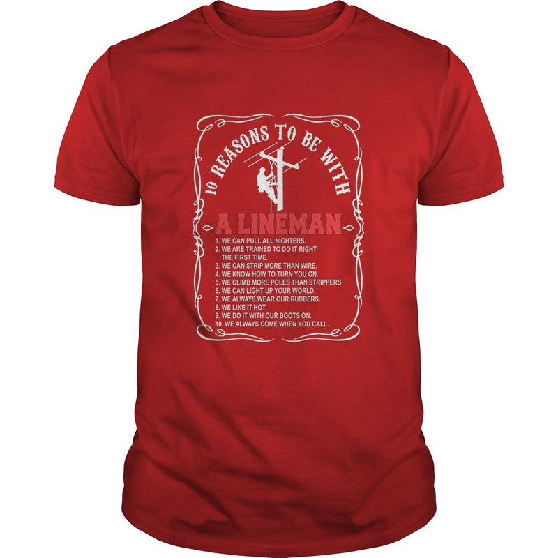 10 reasons to be with a Lineman shirt v2
