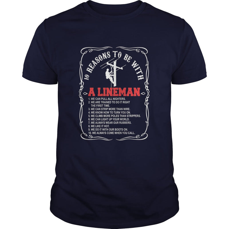 10 reasons to be with a Lineman shirt v2