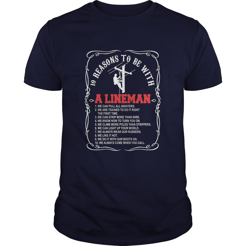 10 reasons to be with a Lineman shirt