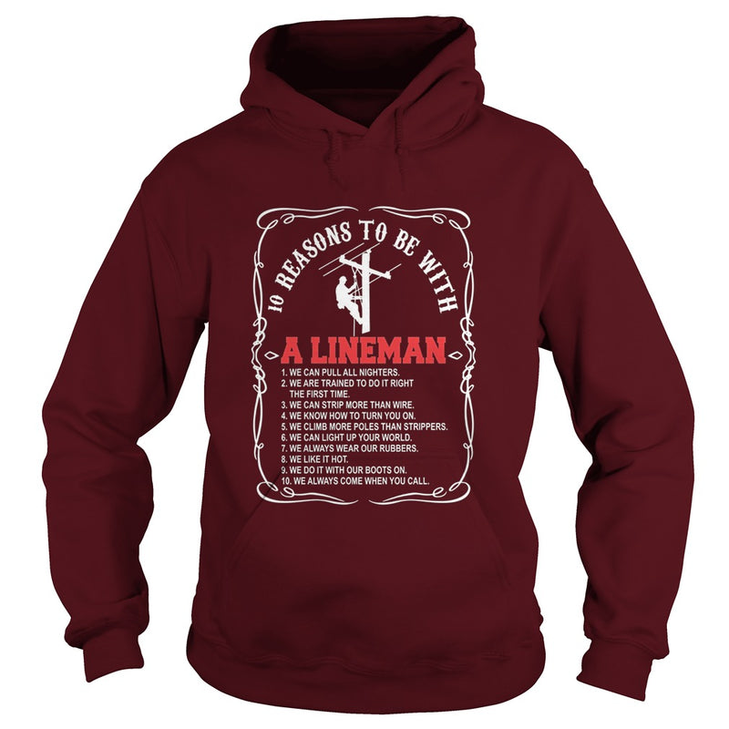 10 reasons to be with a Lineman shirt