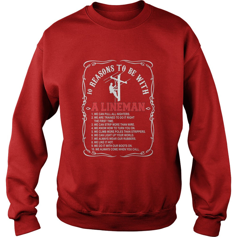 10 reasons to be with a Lineman shirt