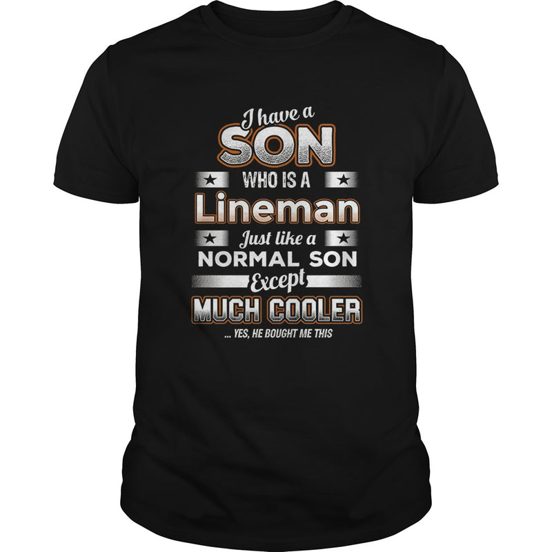 BeeTee I Have A Much Cooler Lineman Son  Funny TShirt