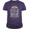 BeeTee I Have A Much Cooler Lineman Son  Funny TShirt