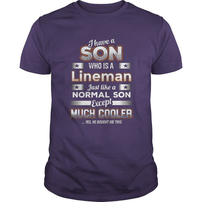 BeeTee I Have A Much Cooler Lineman Son  Funny TShirt