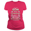 BeeTee I Have A Much Cooler Lineman Son  Funny TShirt