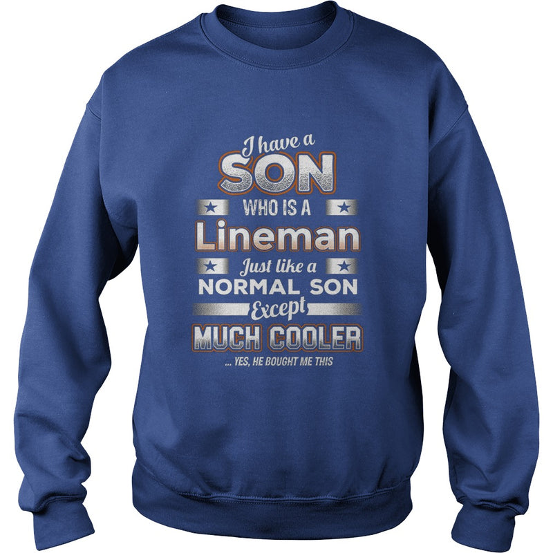 BeeTee I Have A Much Cooler Lineman Son  Funny TShirt