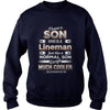 BeeTee I Have A Much Cooler Lineman Son  Funny TShirt