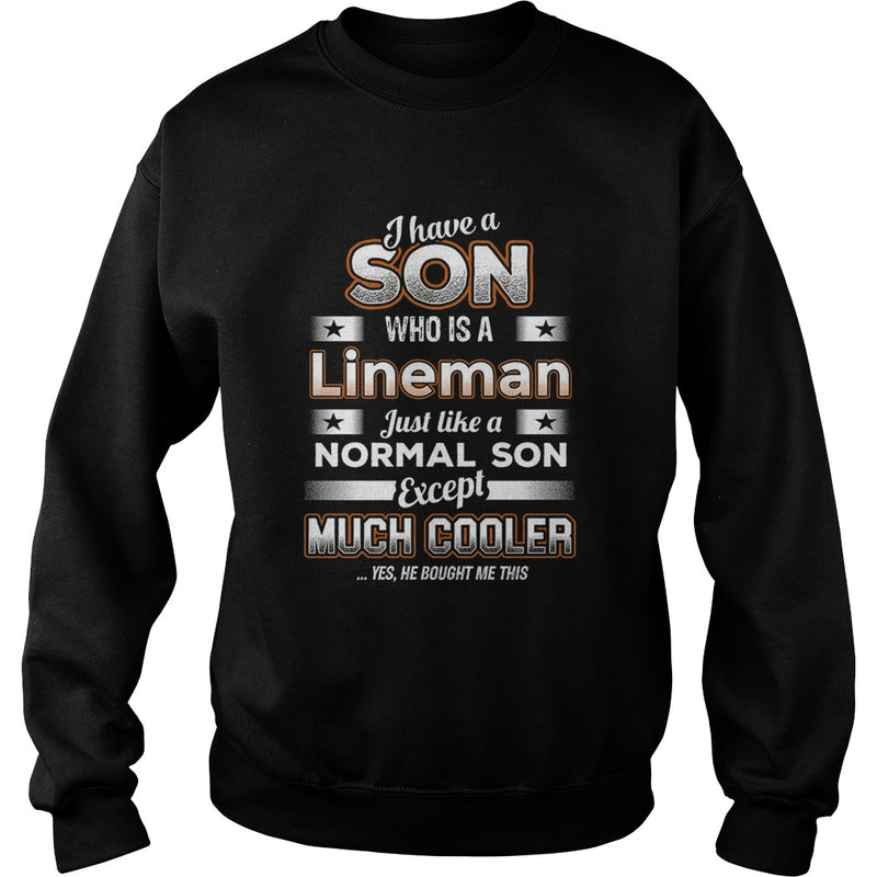 BeeTee I Have A Much Cooler Lineman Son  Funny TShirt