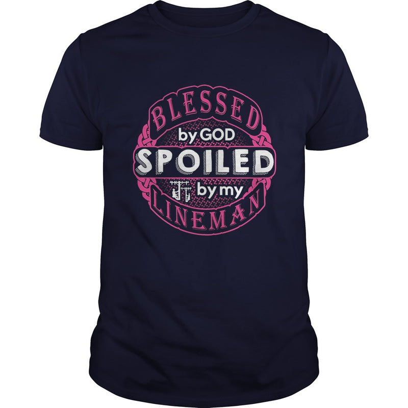 Blessed By God Spoiled By My Lineman TShirt