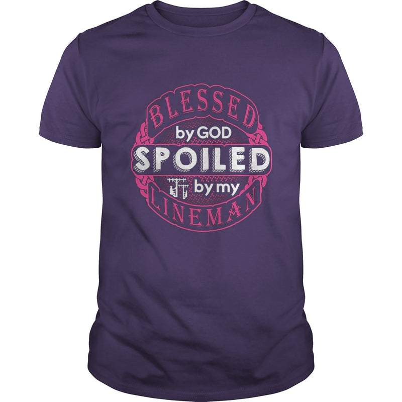 Blessed By God Spoiled By My Lineman TShirt