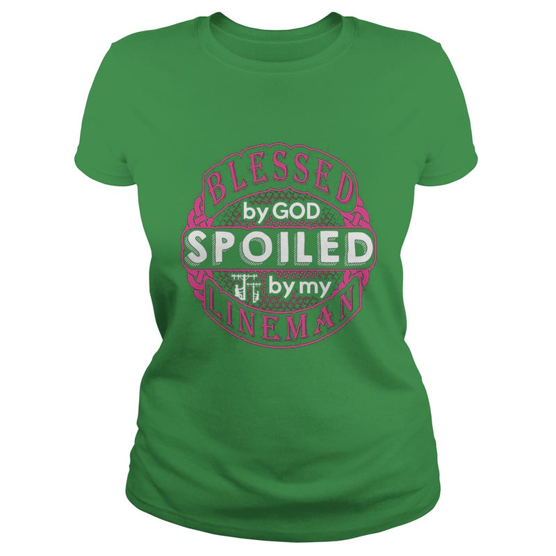 Blessed By God Spoiled By My Lineman TShirt