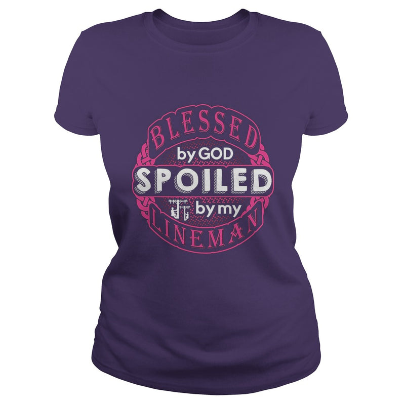 Blessed By God Spoiled By My Lineman TShirt