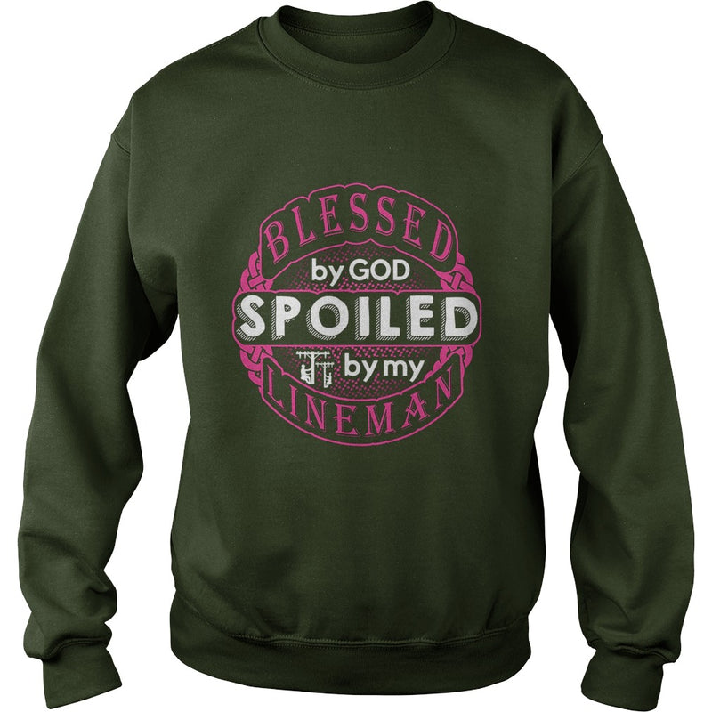 Blessed By God Spoiled By My Lineman TShirt