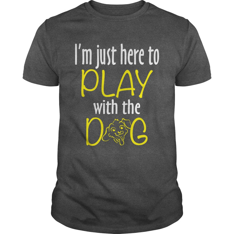 Here to play with dog