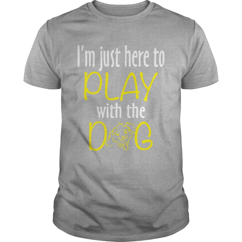 Here to play with dog
