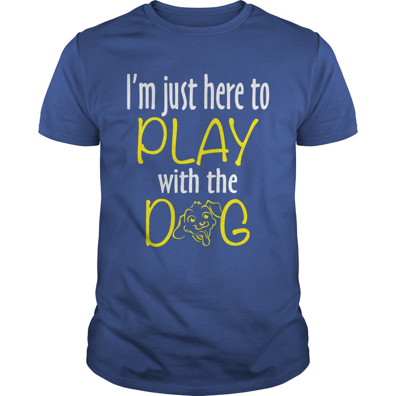Here to play with dog