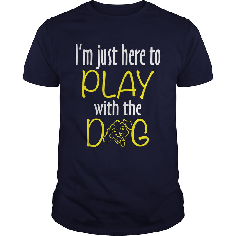 Here to play with dog