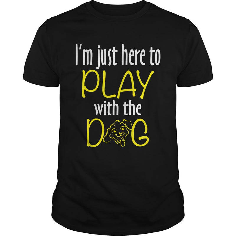 Here to play with dog