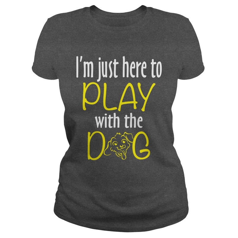 Here to play with dog