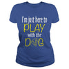 Here to play with dog